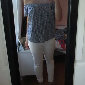 Off the shoulder Gingham top